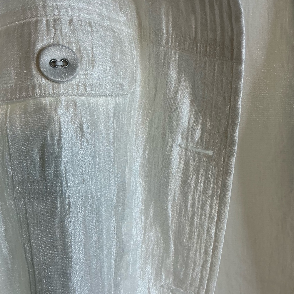 Ruby Rd. White Textured Button Front Jacket - image 5